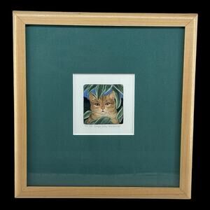 Mel Hunter Frame Print Signed Numbered JUNGLE KITTY Cat 392/950 9-1/2" x 9-1/8"